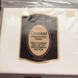 M.C.G. Textiles Counted Cross Stitch Aida 14 Count in White